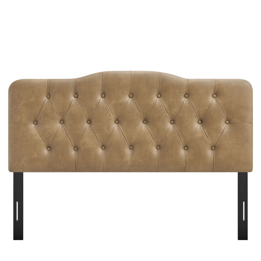Annabel Vegan Leather Full Headboard - Toast