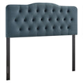 Annabel Stain-Resistant Performance Velvet Queen Headboard - Cadet Blue