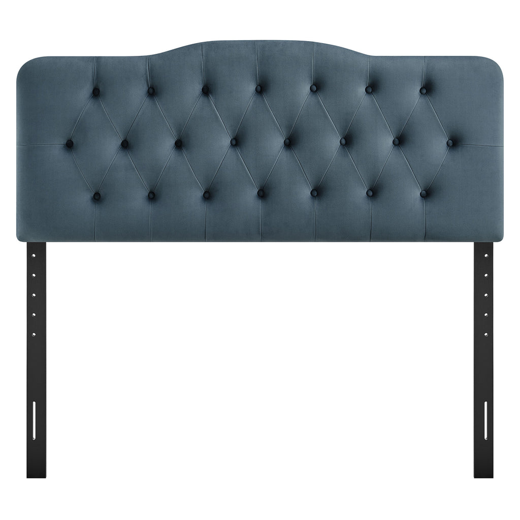 Annabel Stain-Resistant Performance Velvet Queen Headboard - Cadet Blue
