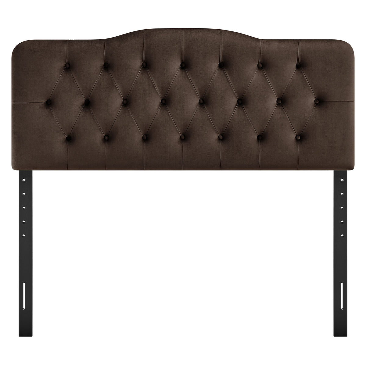 Annabel Stain-Resistant Performance Velvet Queen Headboard - Chocolate Brown