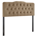 Annabel Stain-Resistant Performance Velvet Queen Headboard - Taupe