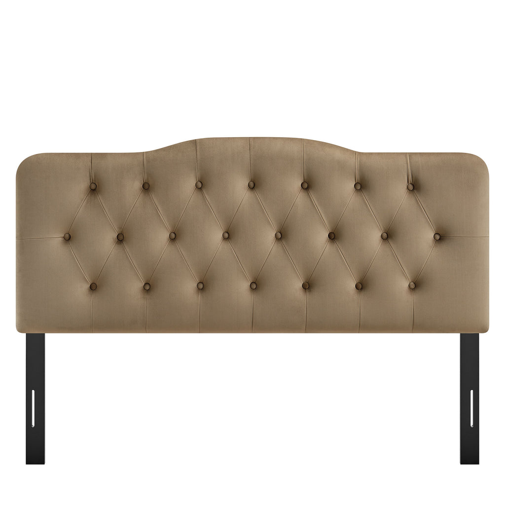 Annabel Stain-Resistant Performance Velvet Queen Headboard - Taupe