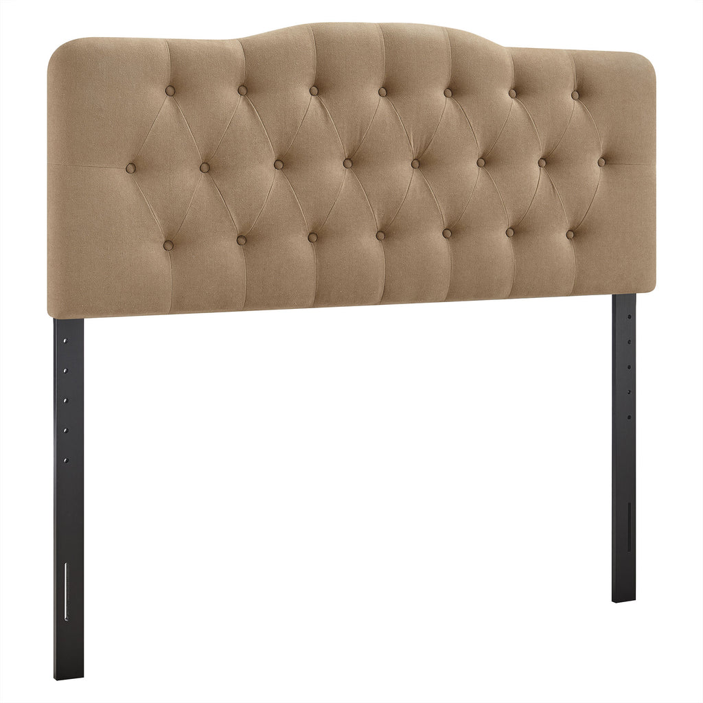 Annabel Premium Linen Blend Queen Headboard - Almond