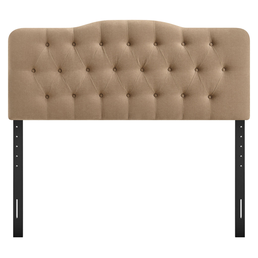 Annabel Premium Linen Blend Queen Headboard - Almond