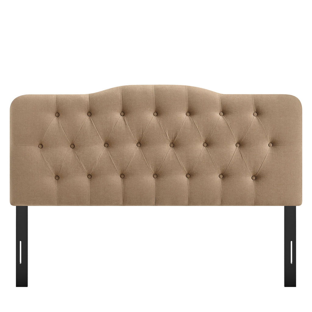 Annabel Premium Linen Blend Queen Headboard - Almond