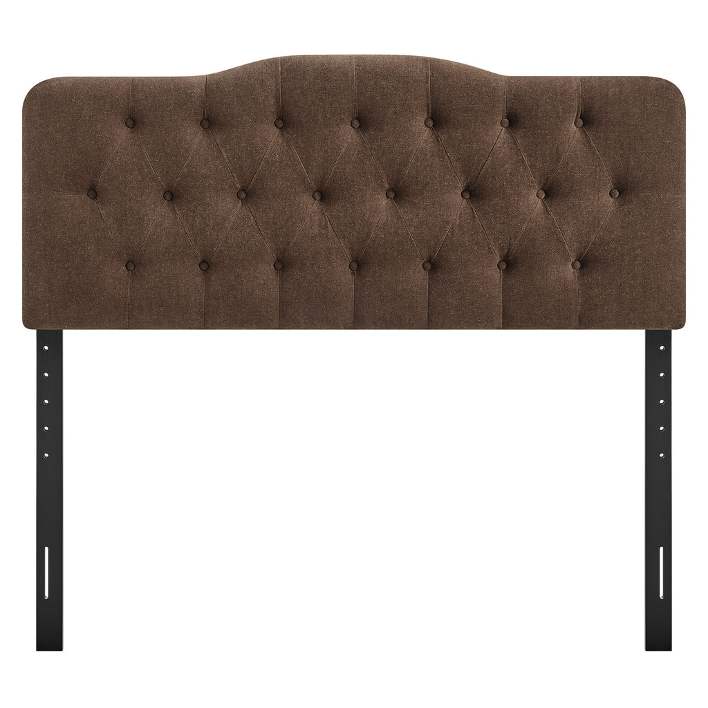 Annabel Premium Linen Blend Queen Headboard - Cocoa