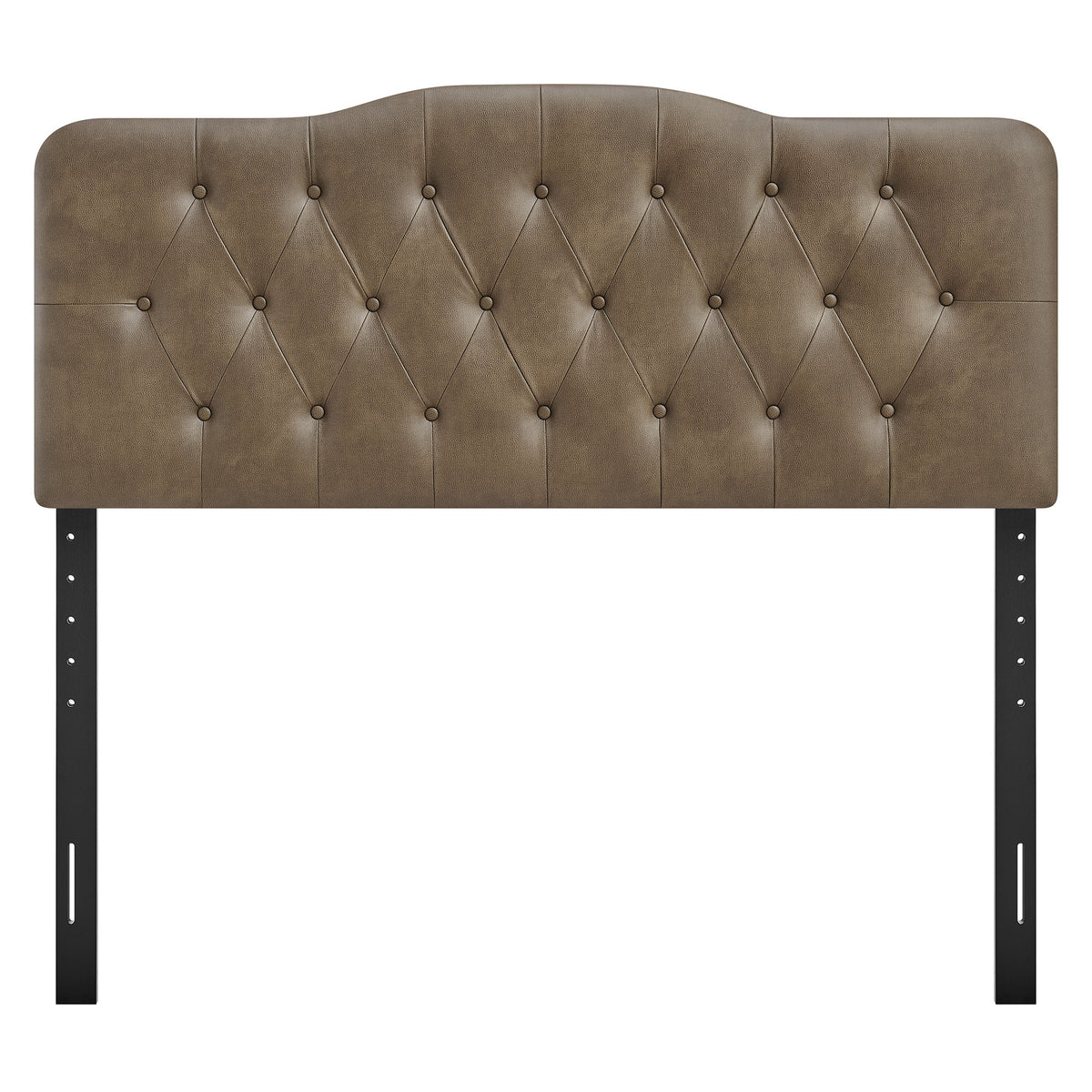 Annabel Faux Leather Queen Headboard - Mushroom