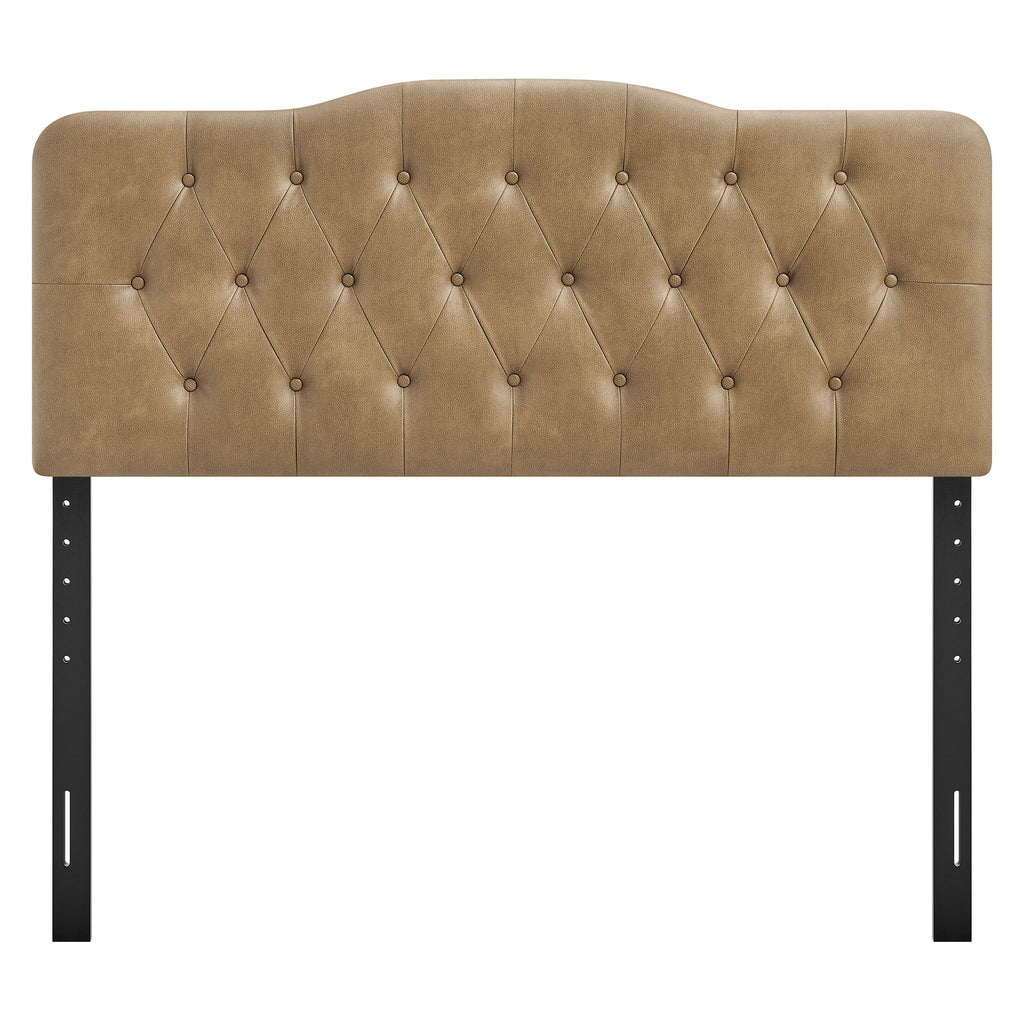 Annabel Faux Leather Queen Headboard - Toast