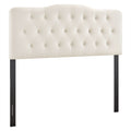 Annabel Stain-Resistant Performance Velvet King Headboard - Alabaster