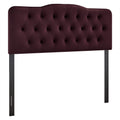 Annabel Stain-Resistant Performance Velvet King Headboard - Mulberry