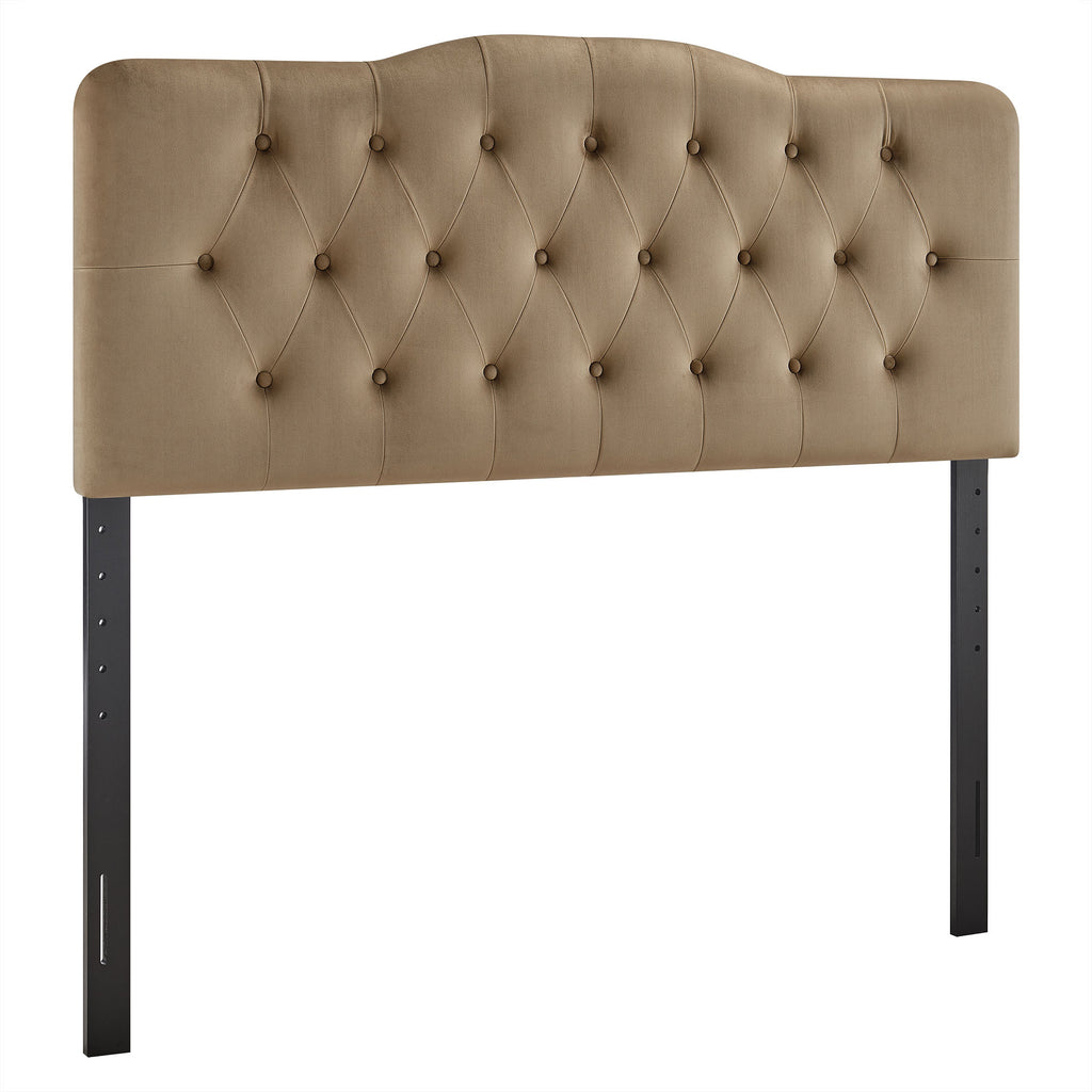 Annabel Stain-Resistant Performance Velvet King Headboard - Taupe