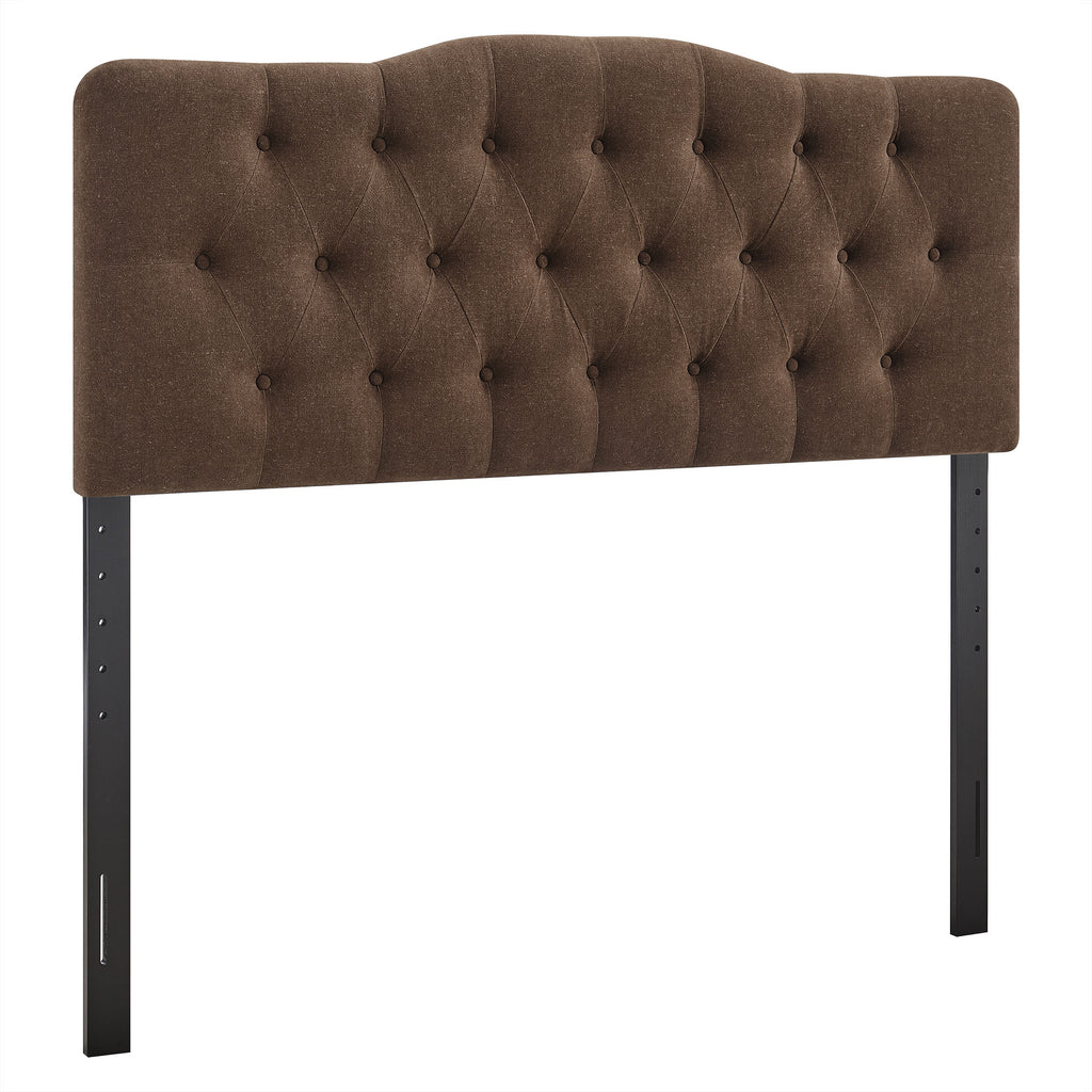 Annabel Premium Linen Blend King Headboard - Cocoa