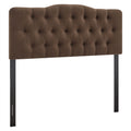 Annabel Premium Linen Blend King Headboard - Cocoa