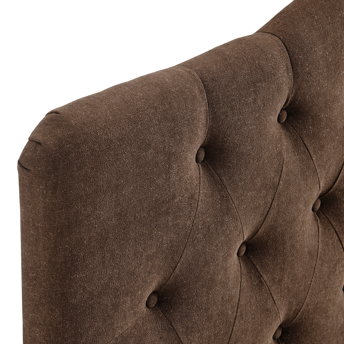 Annabel Premium Linen Blend King Headboard - Cocoa