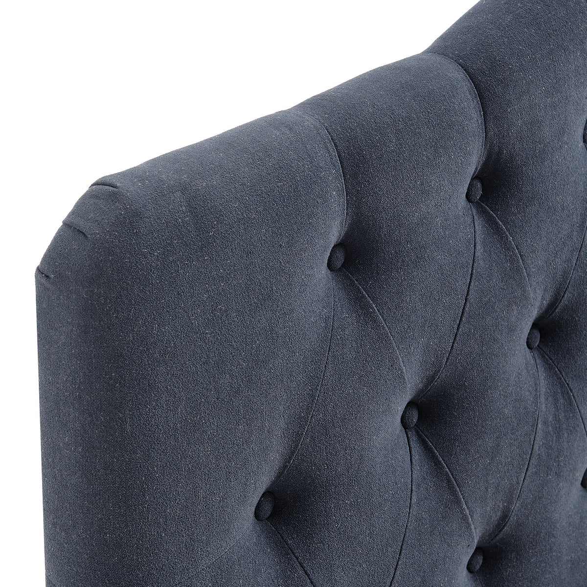 Annabel Premium Linen Blend King Headboard - Denim