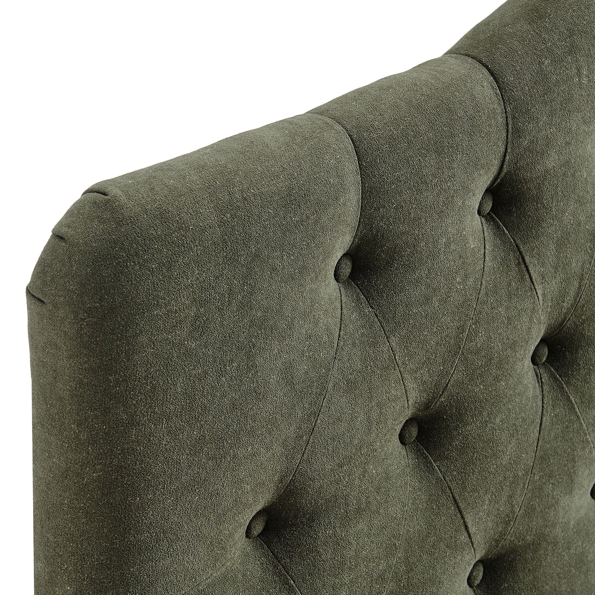 Annabel Premium Linen Blend King Headboard - Sage