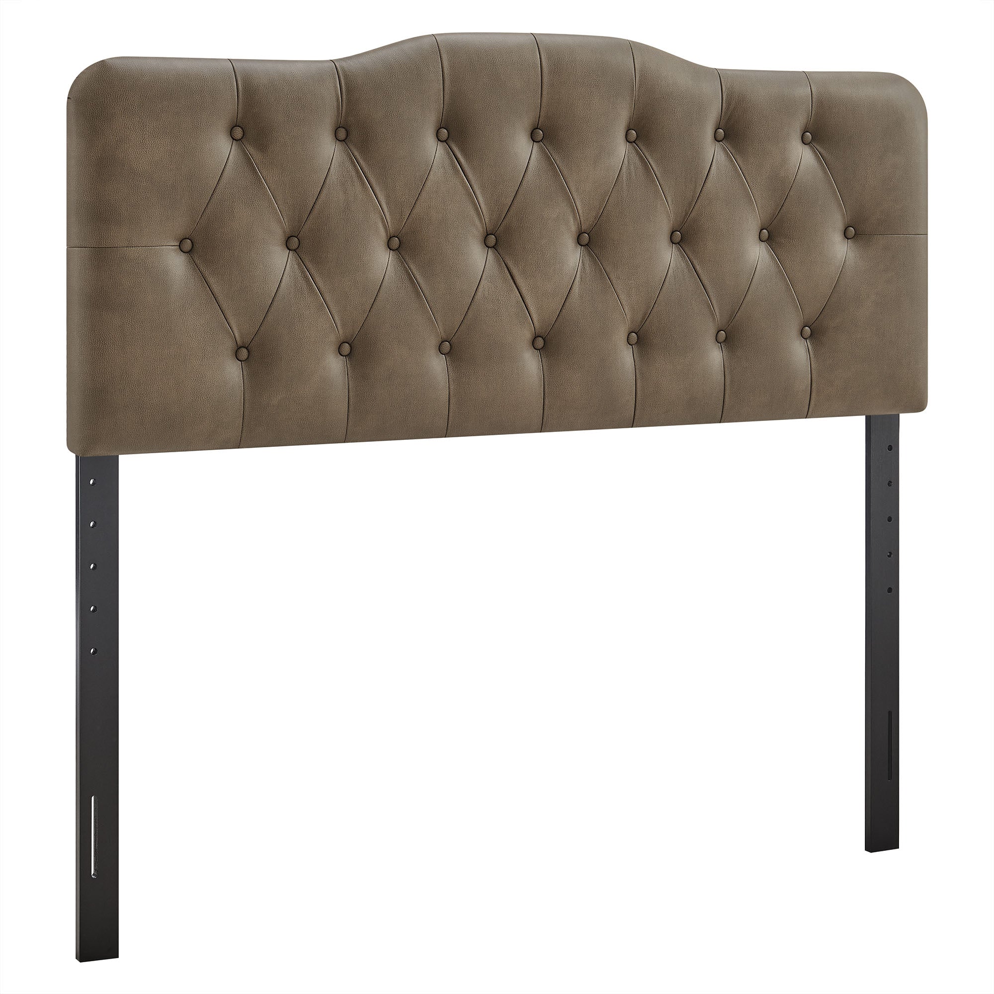 Annabel Vegan Leather King Headboard - Mushroom