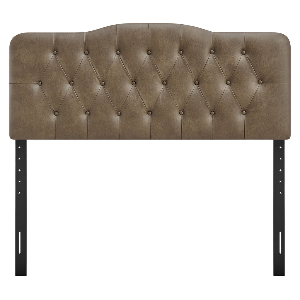 Annabel Vegan Leather King Headboard - Mushroom
