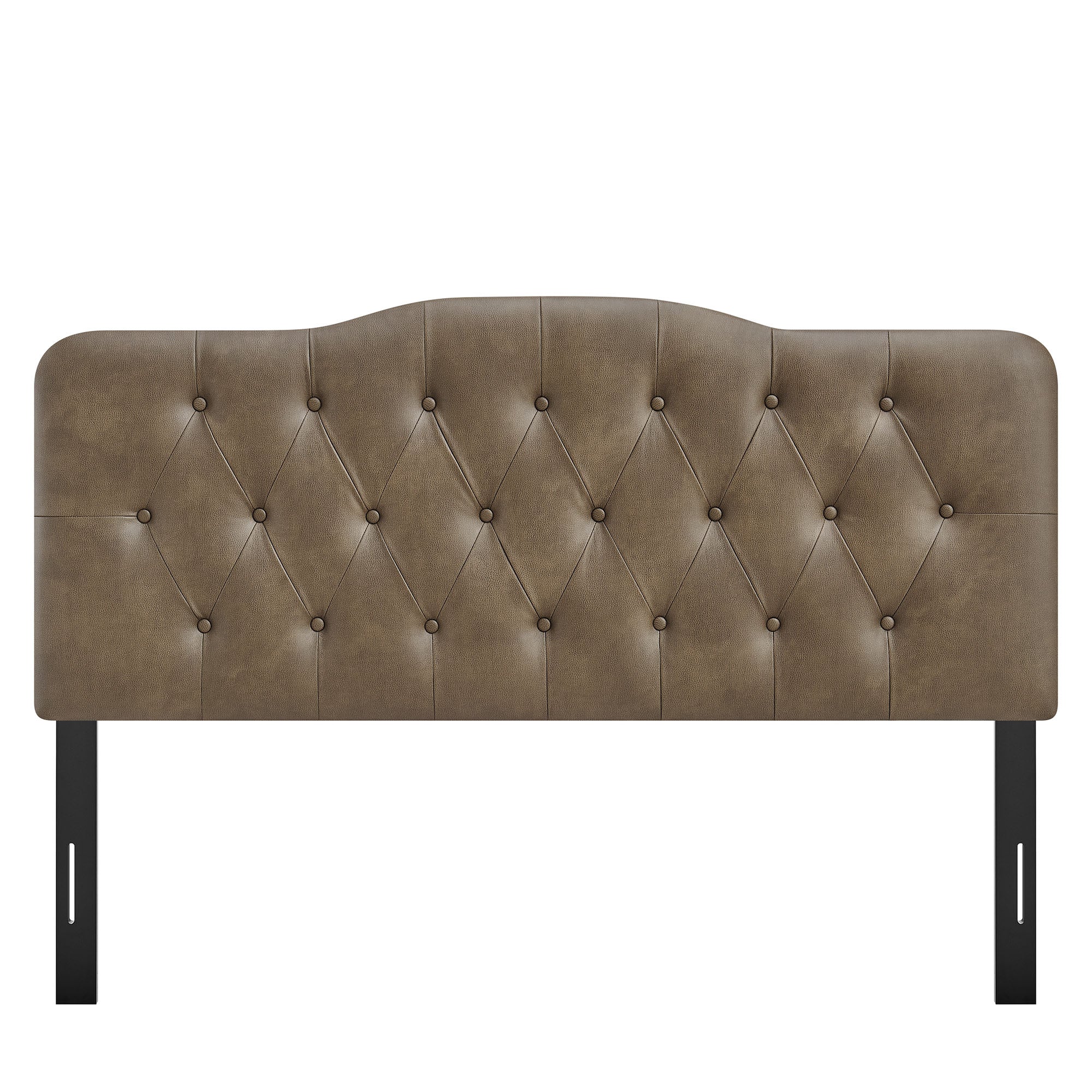 Annabel Vegan Leather King Headboard - Mushroom
