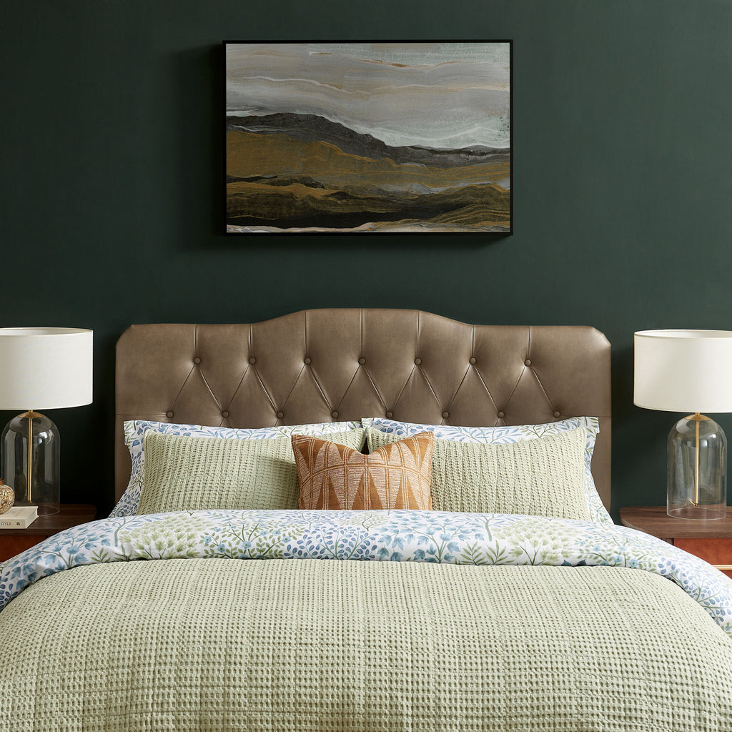Annabel Vegan Leather King Headboard - Mushroom