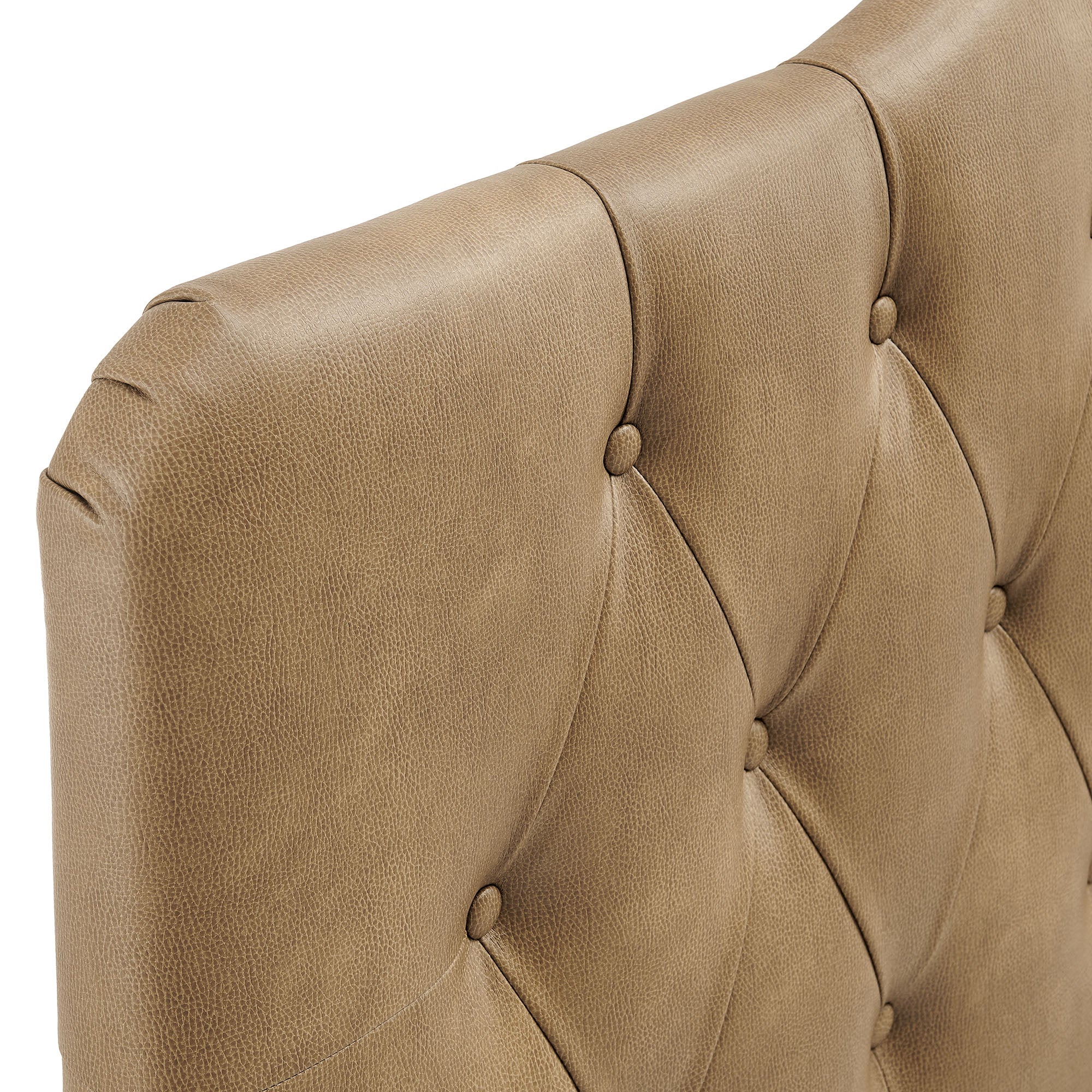 Annabel Vegan Leather King Headboard - Toast