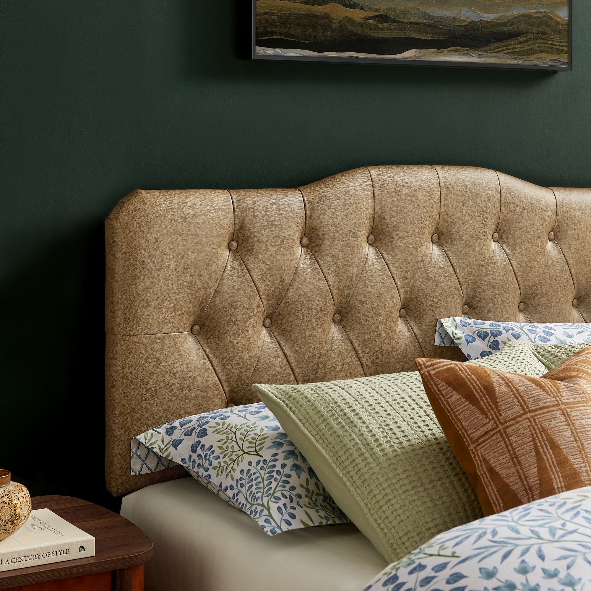 Annabel Vegan Leather King Headboard - Toast