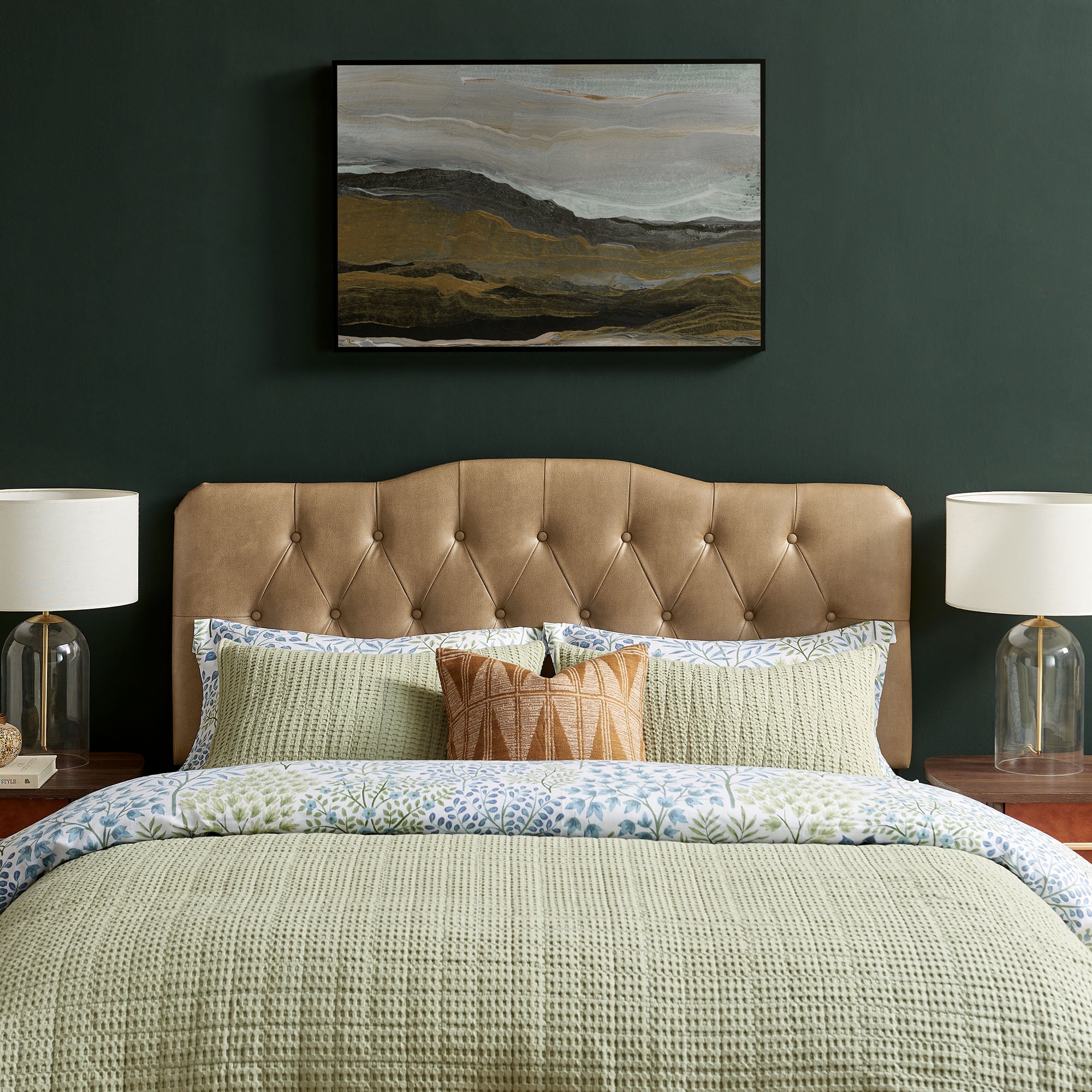 Annabel Vegan Leather King Headboard - Toast