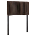 Eloise Stain-Resistant Performance Velvet Twin Headboard - Chocolate Brown