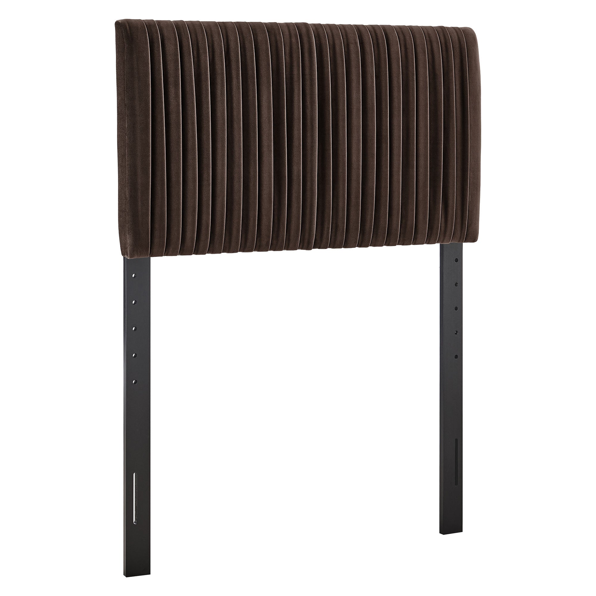 Eloise Stain-Resistant Performance Velvet Twin Headboard - Chocolate Brown