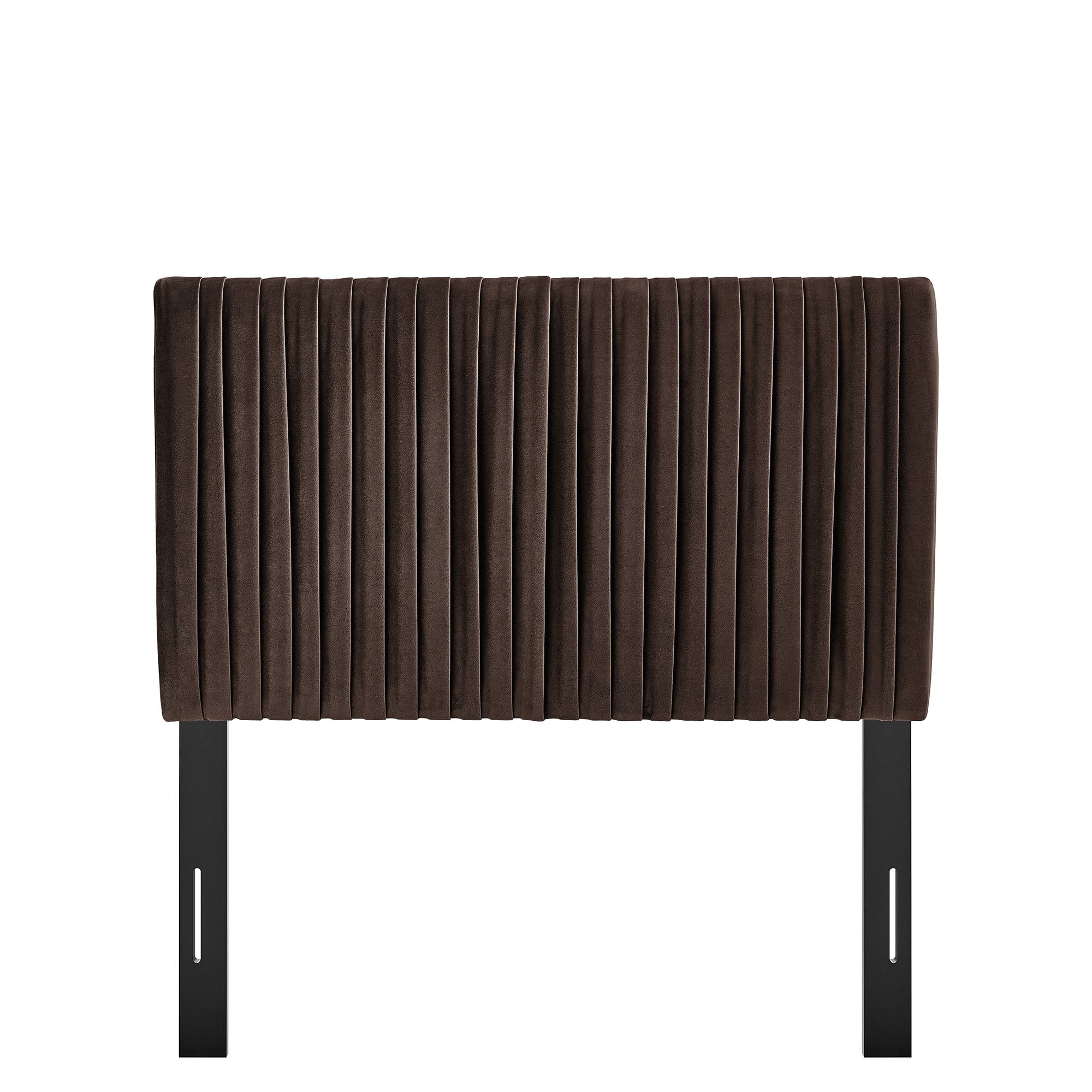Eloise Stain-Resistant Performance Velvet Twin Headboard - Chocolate Brown