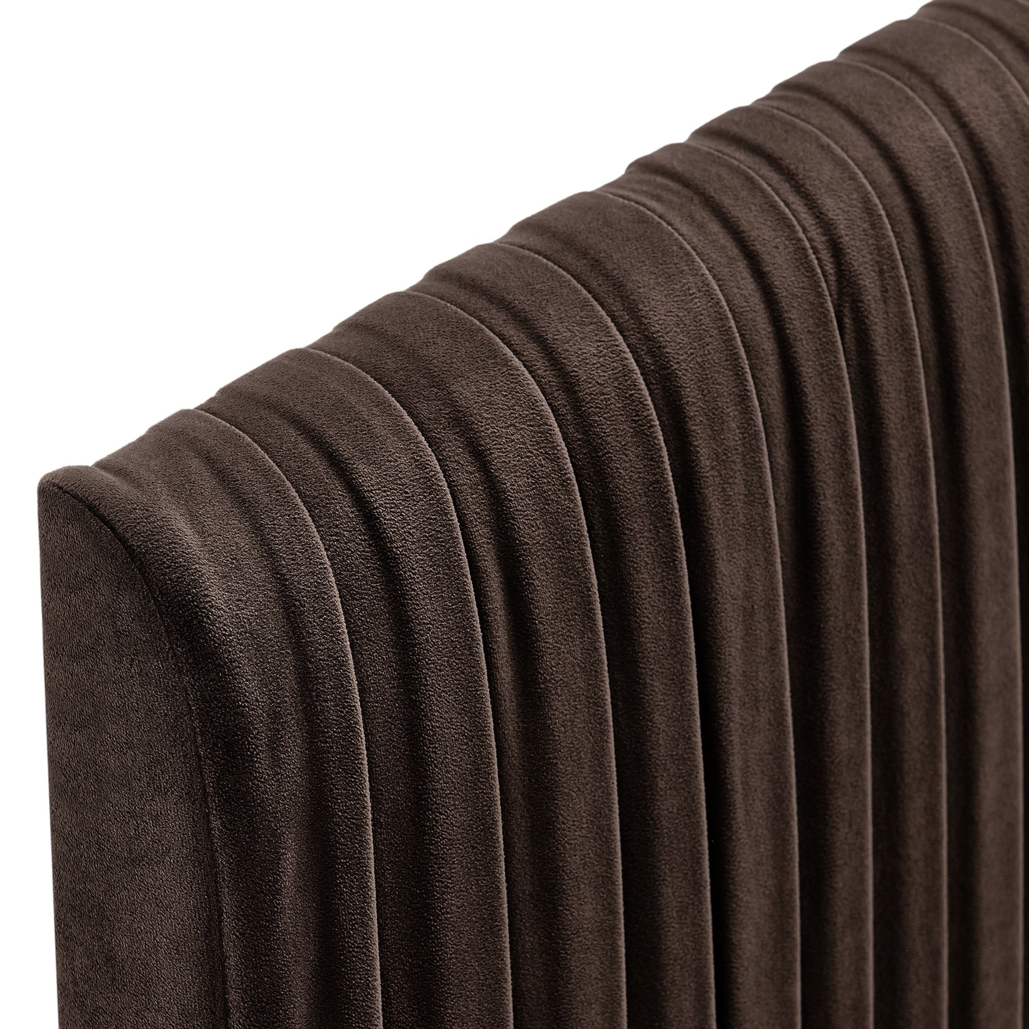 Eloise Stain-Resistant Performance Velvet Twin Headboard - Chocolate Brown
