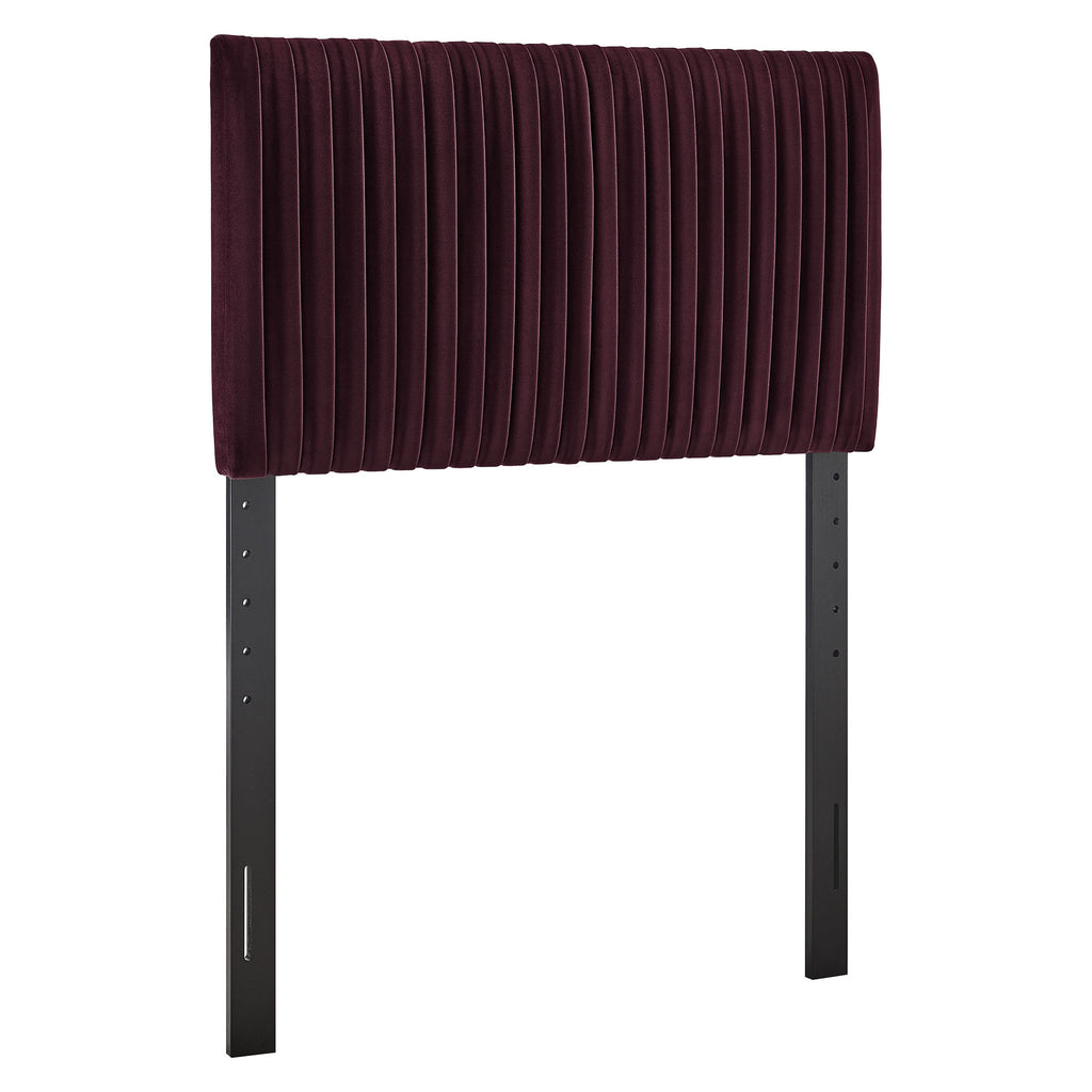 Eloise Stain-Resistant Performance Velvet Twin Headboard - Mulberry