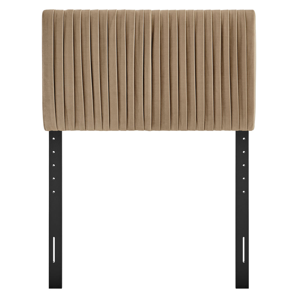Eloise Stain-Resistant Performance Velvet Twin Headboard - Taupe