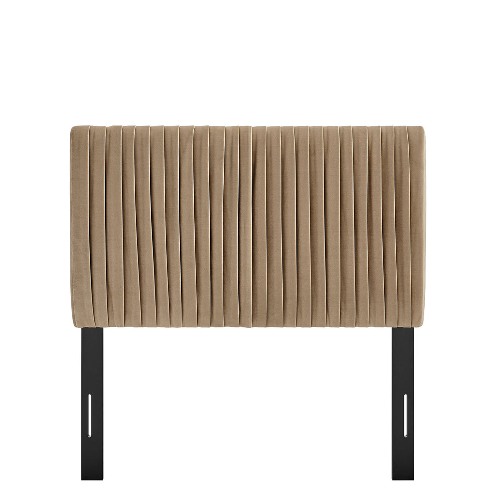 Eloise Stain-Resistant Performance Velvet Twin Headboard - Taupe
