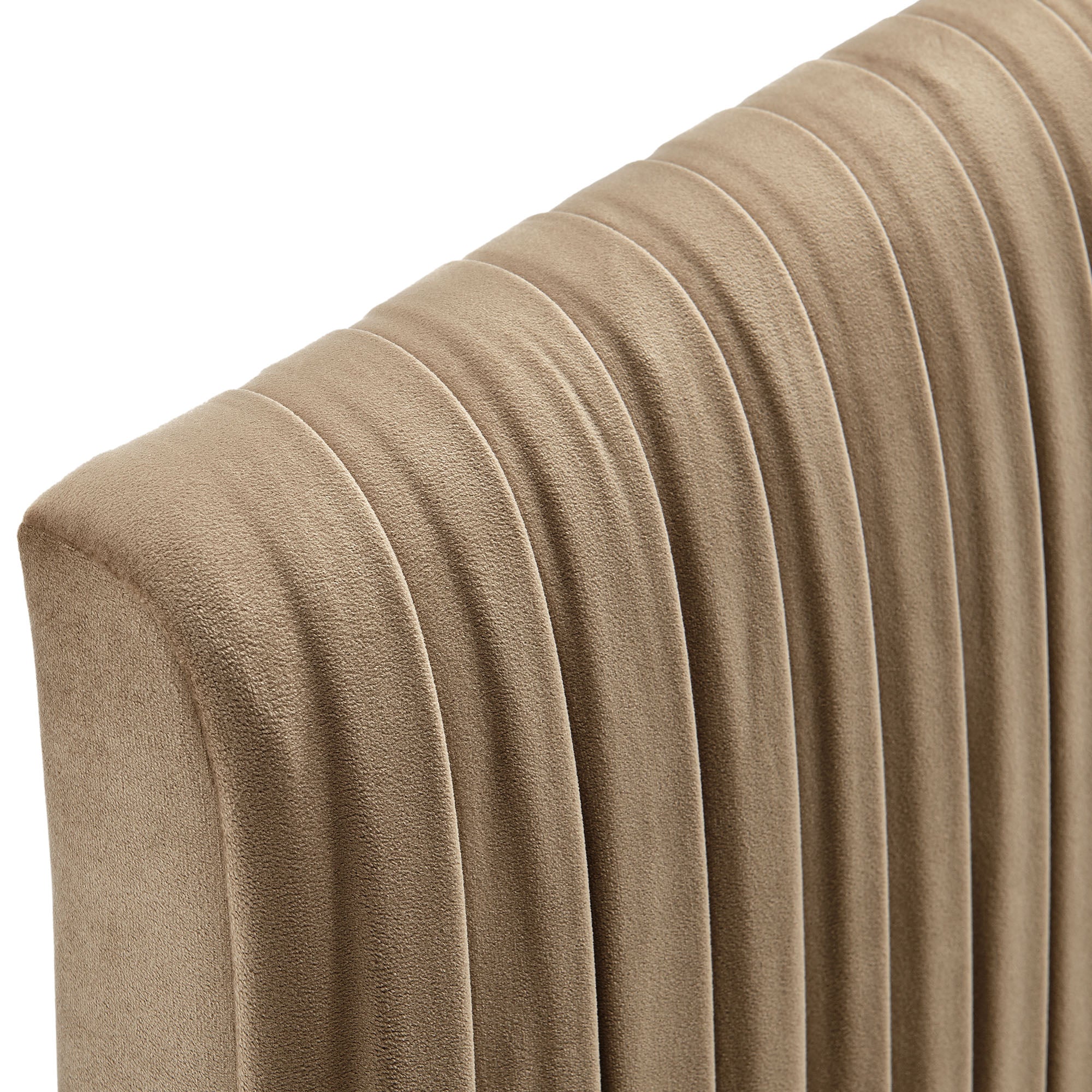 Eloise Stain-Resistant Performance Velvet Twin Headboard - Taupe