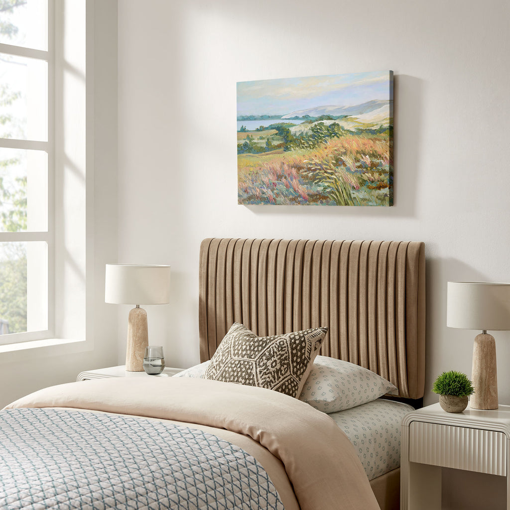 Eloise Stain-Resistant Performance Velvet Twin Headboard - Taupe