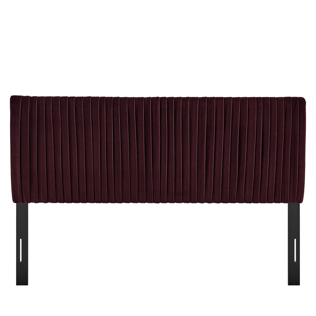 Eloise Stain-Resistant Performance Velvet Full Headboard - Mulberry