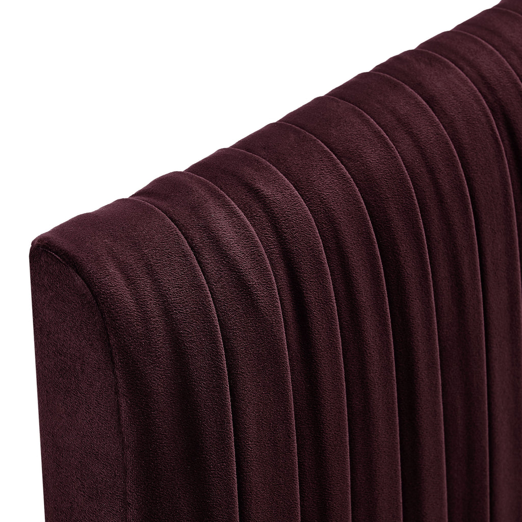 Eloise Stain-Resistant Performance Velvet Full Headboard - Mulberry