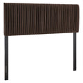 Eloise Stain-Resistant Performance Velvet Queen Headboard - Chocolate Brown