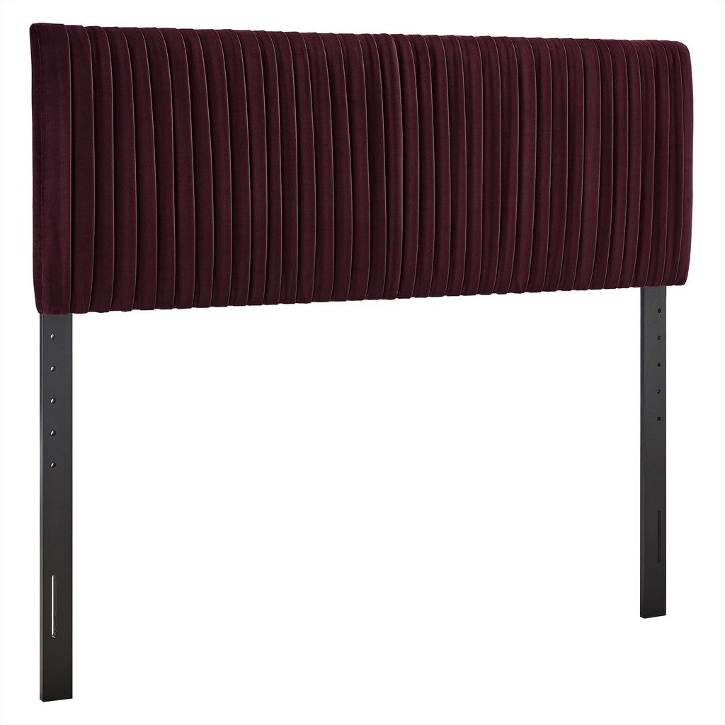 Eloise Stain-Resistant Performance Velvet Queen Headboard - Mulberry