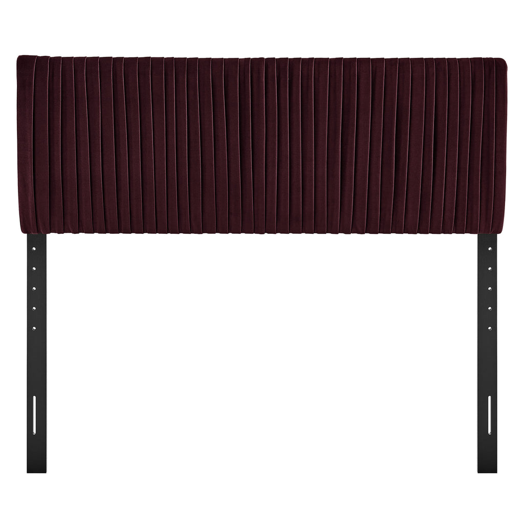 Eloise Stain-Resistant Performance Velvet Queen Headboard - Mulberry