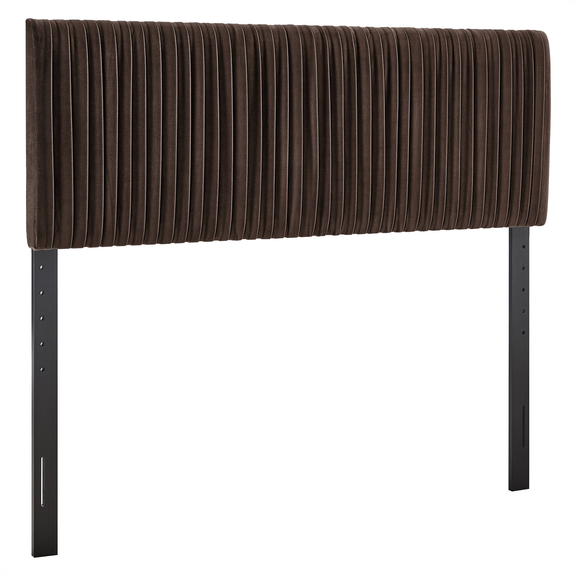 Eloise Stain-Resistant Performance Velvet King Headboard - Chocolate Brown