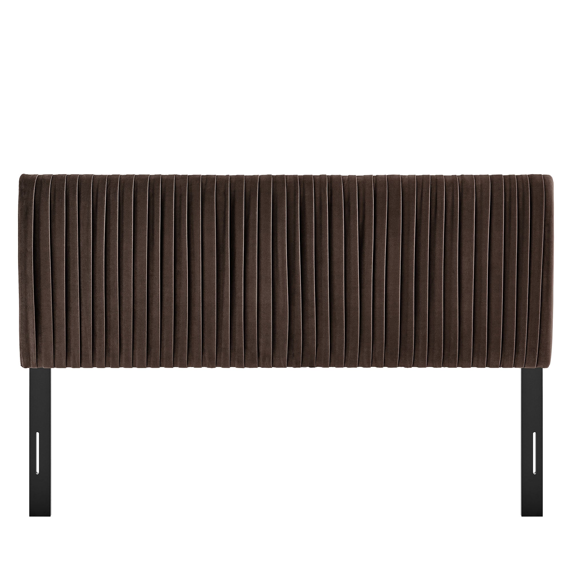 Eloise Stain-Resistant Performance Velvet King Headboard - Chocolate Brown