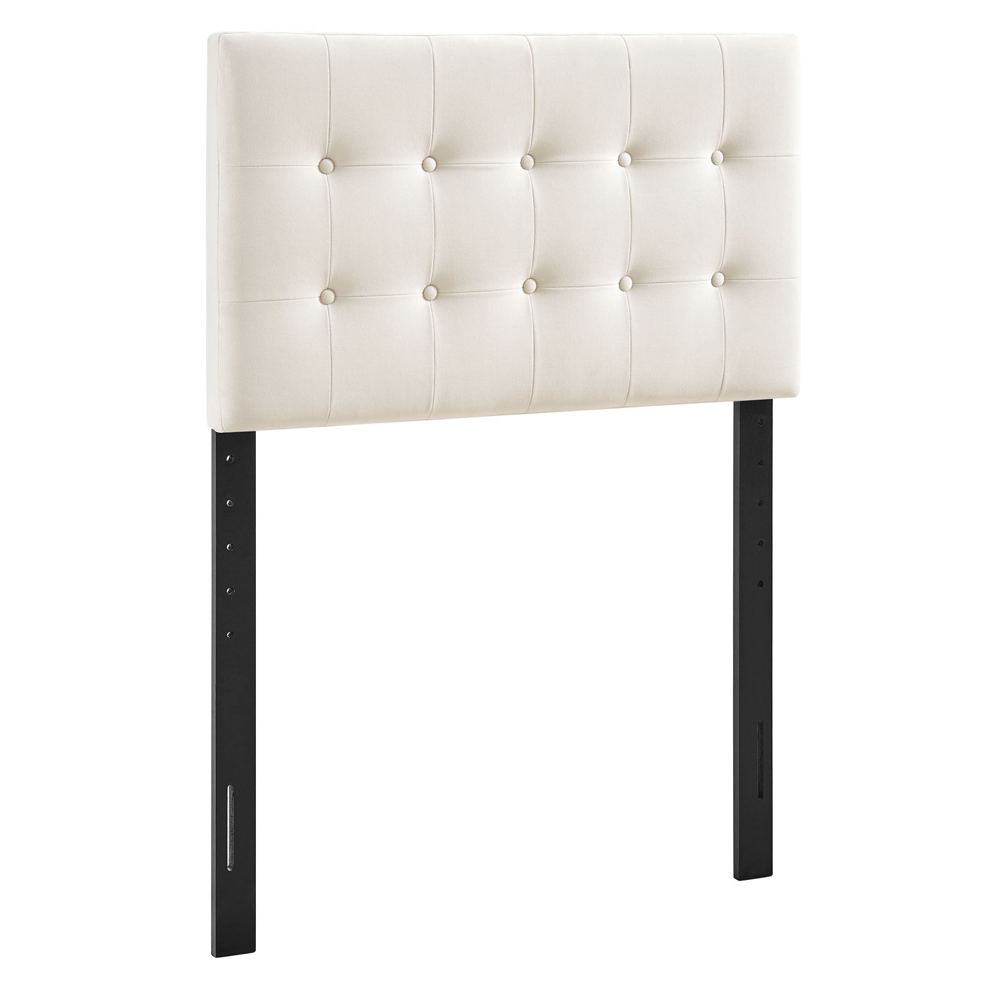 Emily Stain-Resistant Performance Velvet Twin Size Headboard - Alabaster