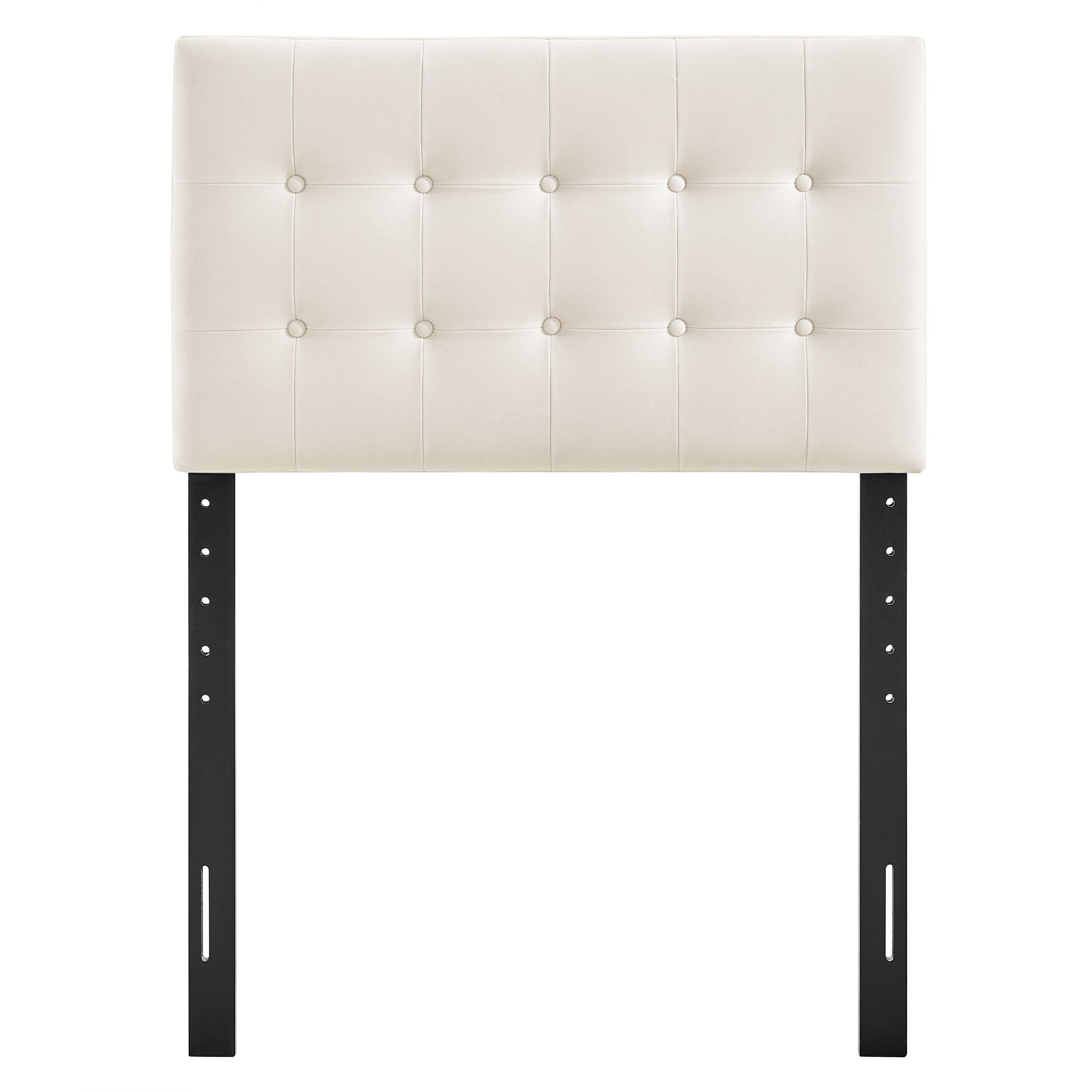 Emily Stain-Resistant Performance Velvet Twin Size Headboard - Alabaster