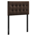 Emily Stain-Resistant Performance Velvet Twin Size Headboard - Chocolate Brown