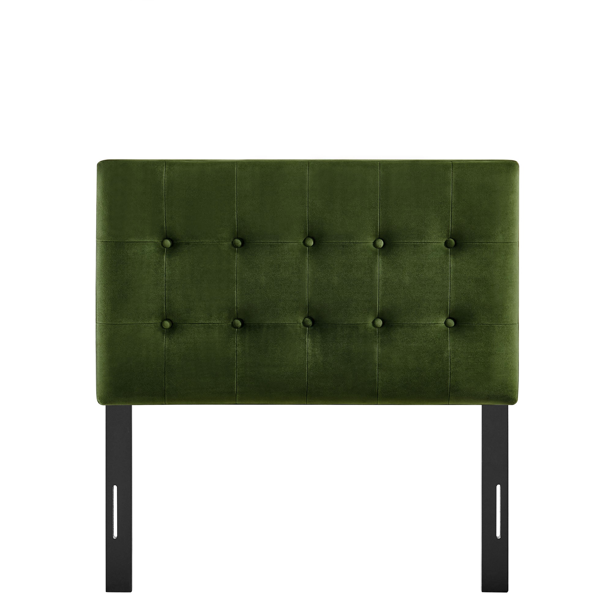 Emily Stain-Resistant Performance Velvet Twin Size Headboard - Moss Green