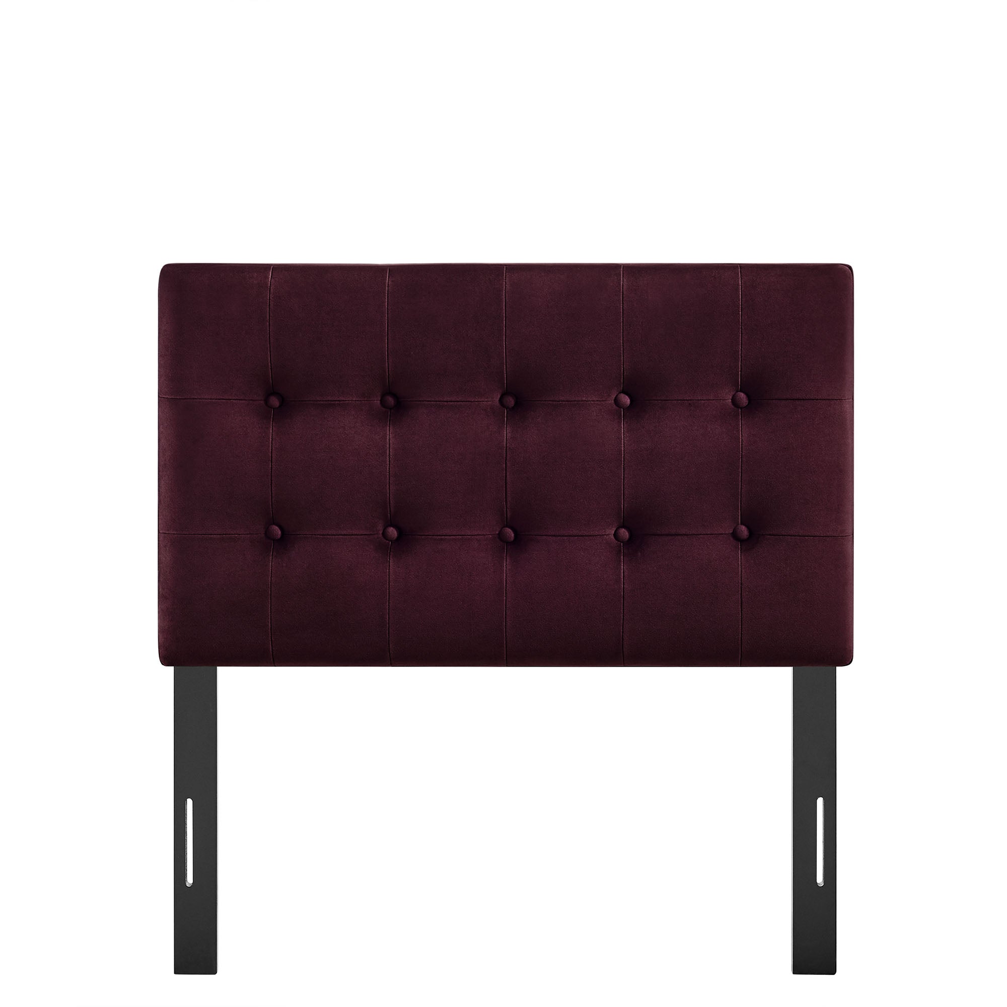 Emily Stain-Resistant Performance Velvet Twin Size Headboard - Mulberry