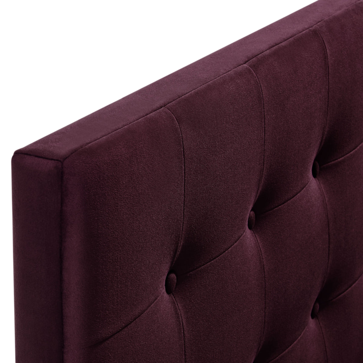 Emily Stain-Resistant Performance Velvet Twin Size Headboard - Mulberry