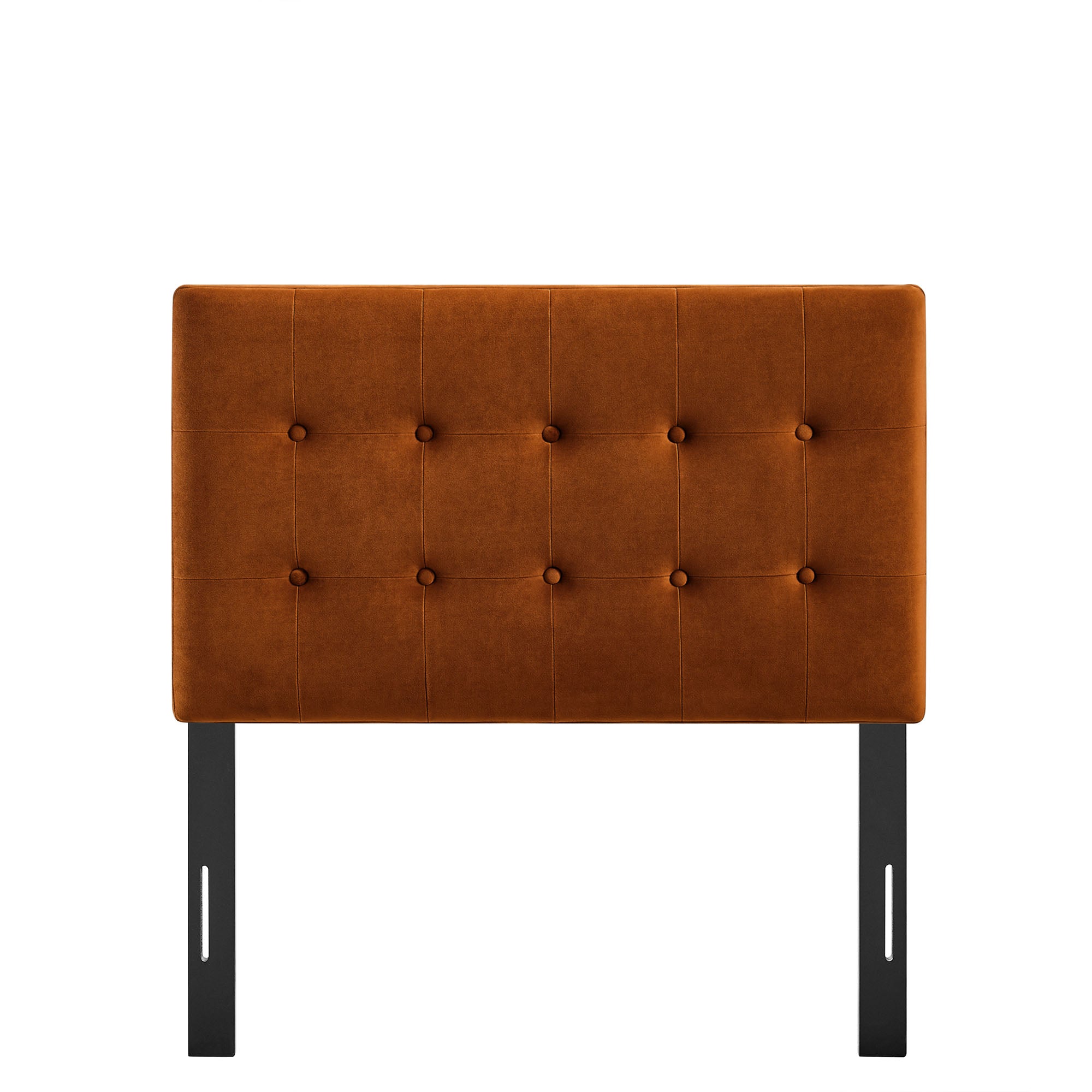 Emily Stain-Resistant Performance Velvet Twin Size Headboard - Rust